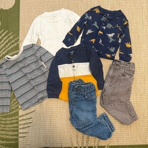 Baby/Toddler Clothing Lot Mixed Tops & Pants Size 12-18 Months Shirts and Jeans